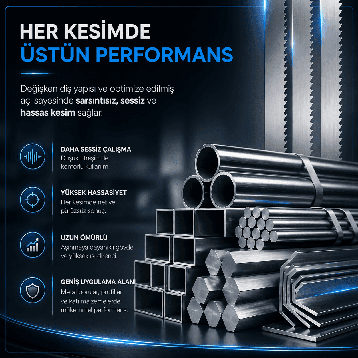 Bi-Metal M42 Premium Şerit Testere Bıçağı - Görsel 5