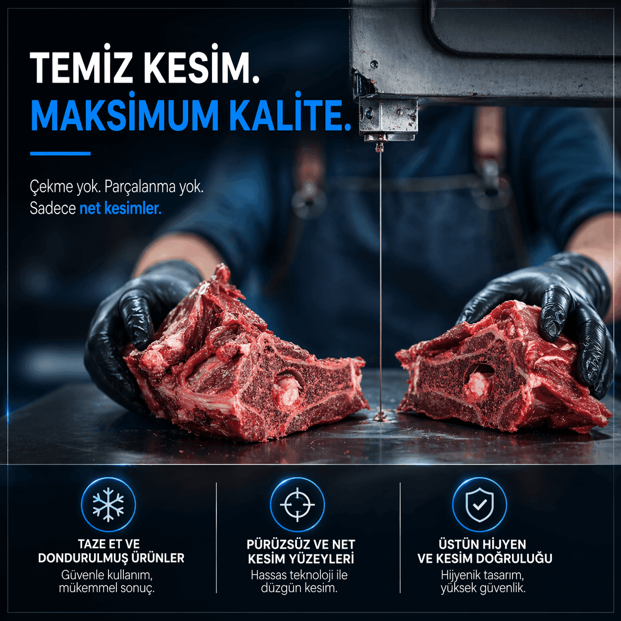Hijyenik Et & Kemik Pro Şerit Testere Bıçağı - Görsel 2