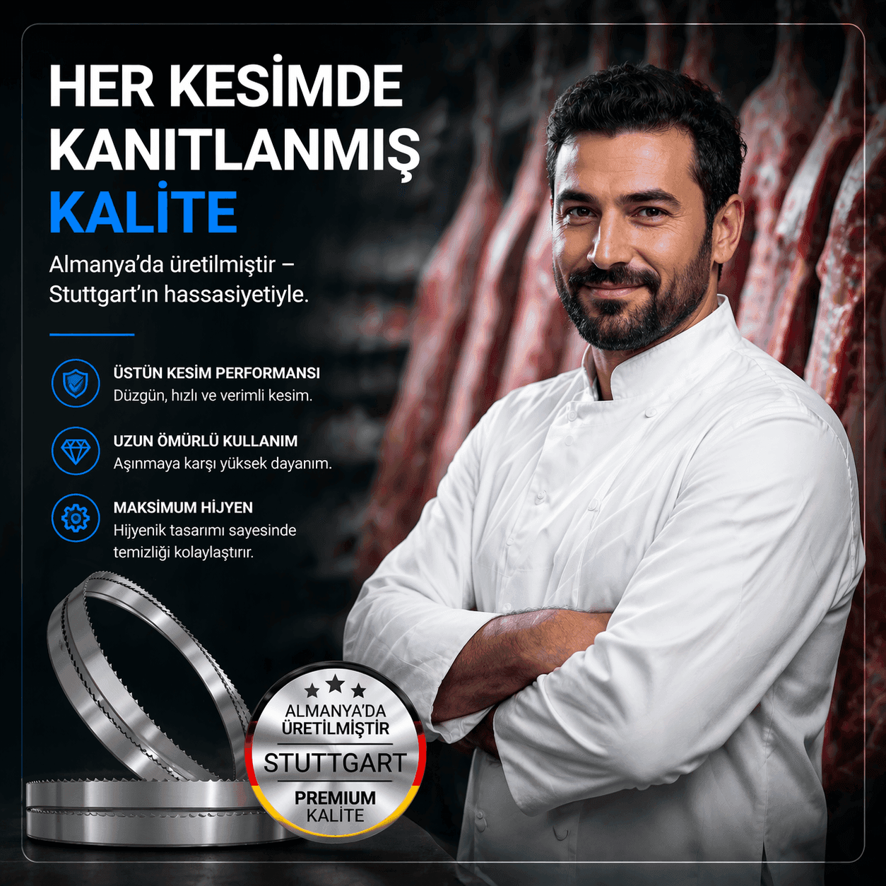 Hijyenik Et & Kemik Pro Şerit Testere Bıçağı - Görsel 5