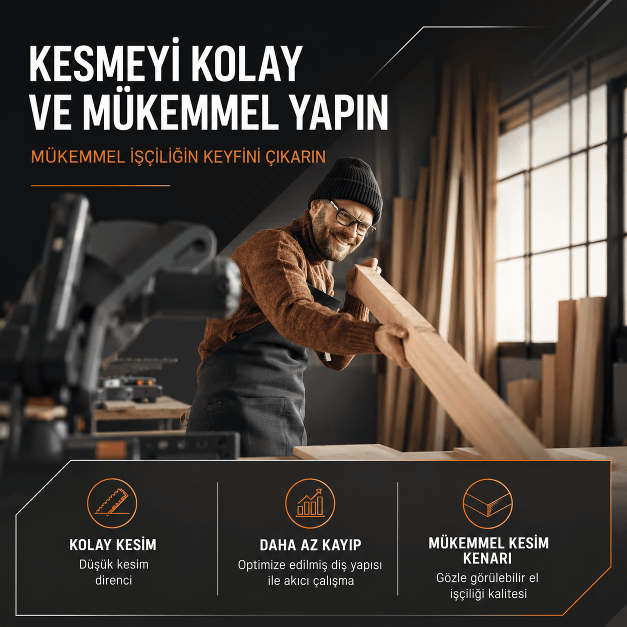 Spezial Alman Çeliği Ahşap Şerit Testere - Görsel 2