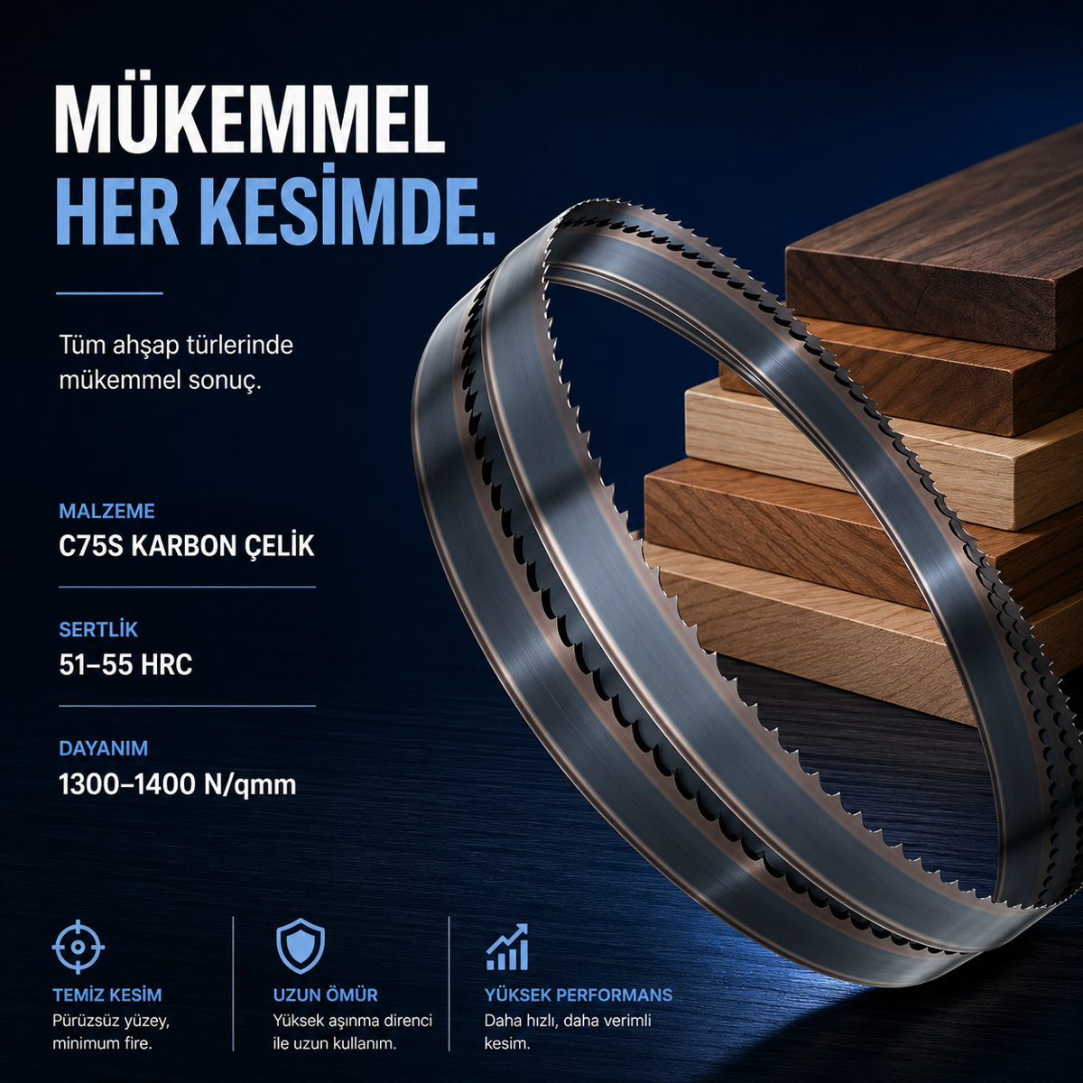 Flexback Şerit Testere Bıçakları | Özel Yapım Testere Bıçağı