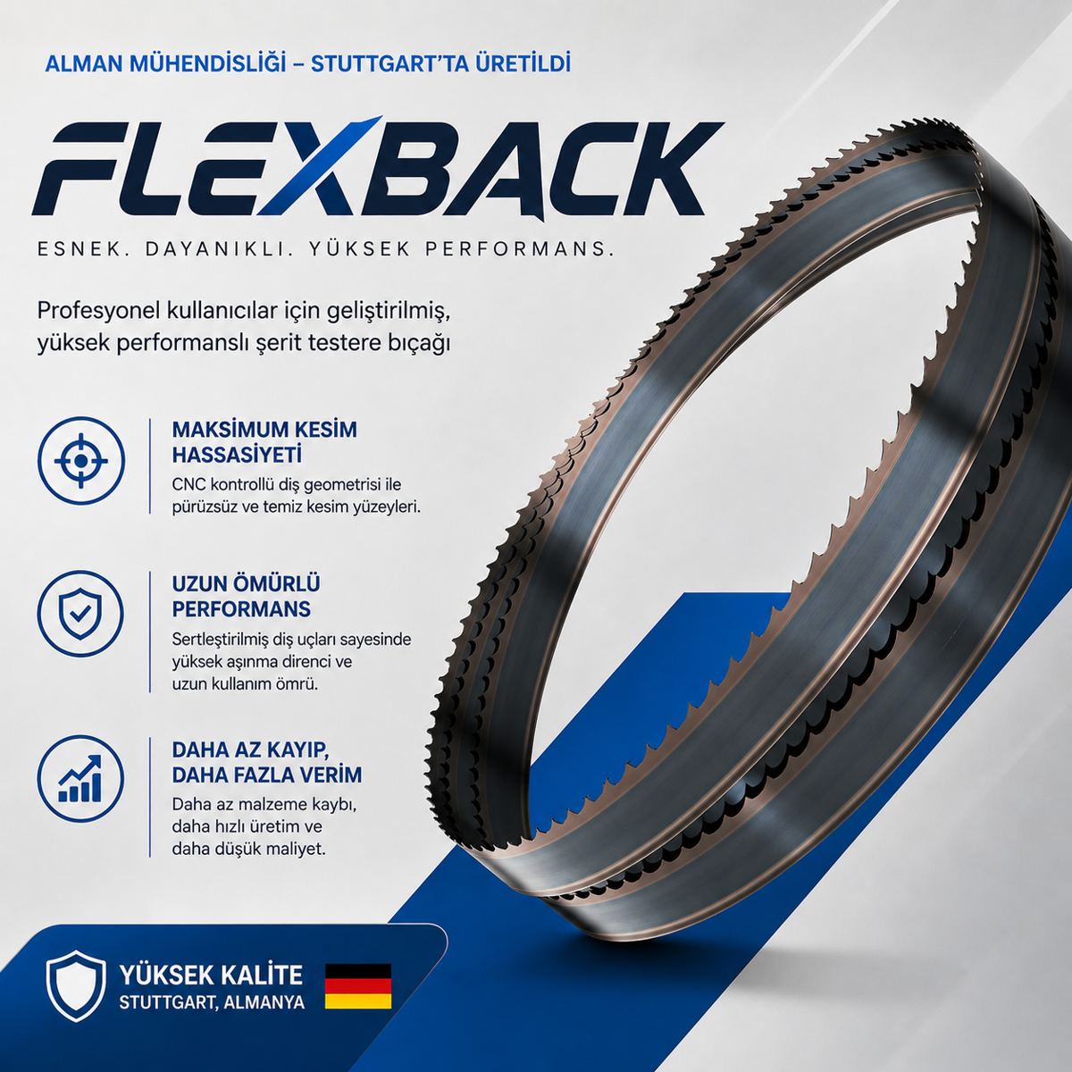 Flexback Şerit Testere Bıçakları | Özel Yapım Testere Bıçağı