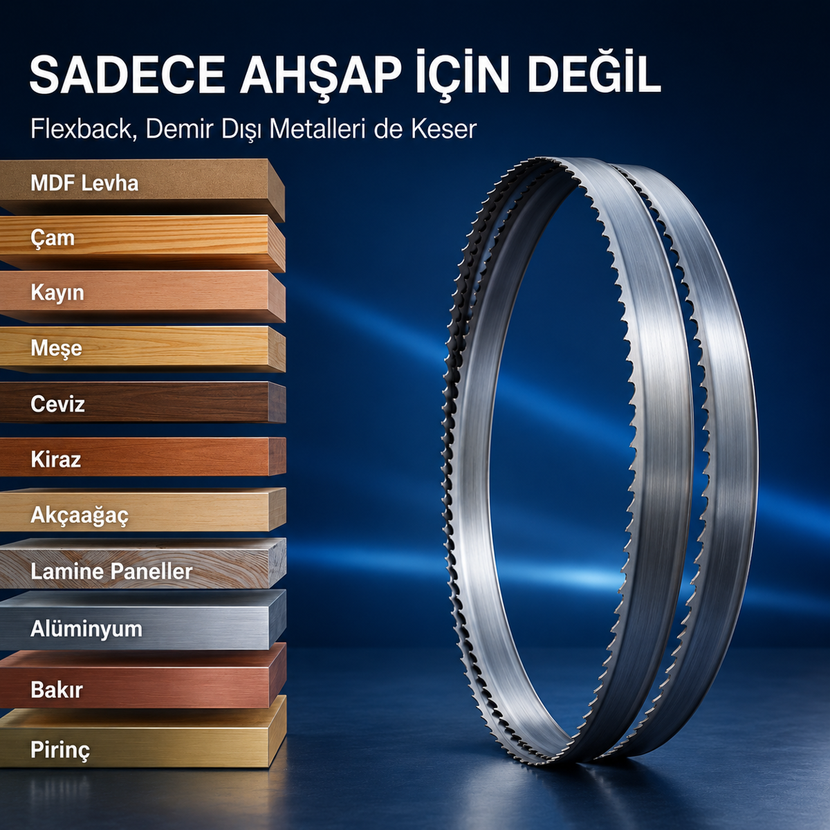 Flexback Şerit Testere Bıçakları | Özel Yapım Testere Bıçağı